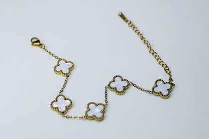 White Clover Armband – Elegante Glücksbringer #2093