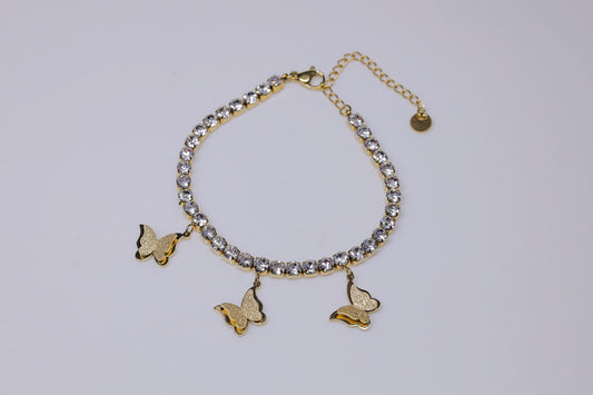 Butterfly Sparkle Armband – Funkelnde Eleganz #2223