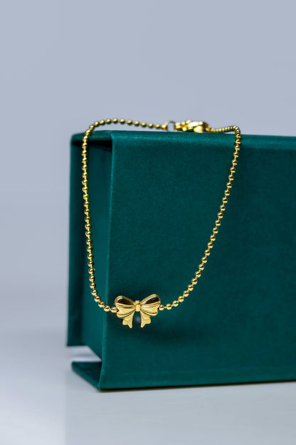 Golden Ribbon Armband – Eleganter Schleifenakzent #4324