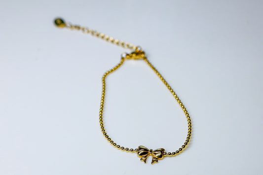 Golden Ribbon Armband – Eleganter Schleifenakzent #4324