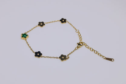 Green Star Armband – Florale Eleganz in Gold #6030