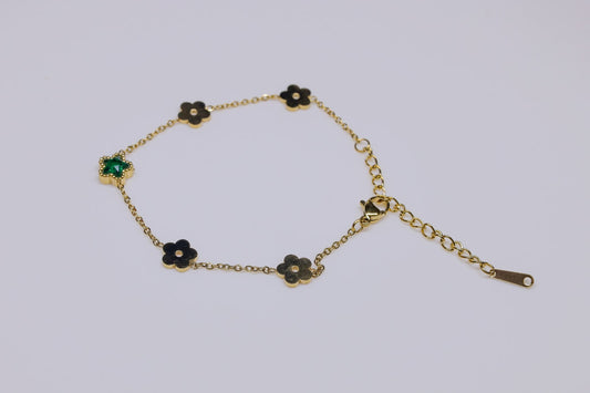 Green Star Armband – Florale Eleganz in Gold #6030