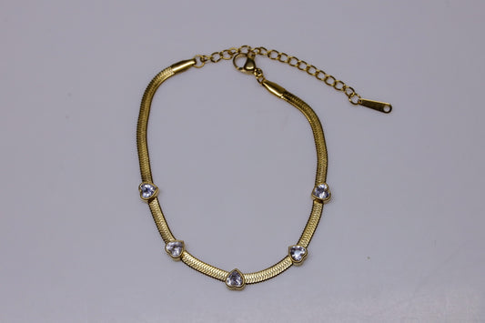 Heart Shine Armband – Goldene Herzensmomente #7110