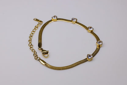 Heart Shine Armband – Goldene Herzensmomente #7110